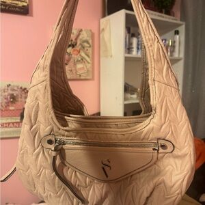 Simply Vera Vera Wang Quilted Tan Shoulder Bag